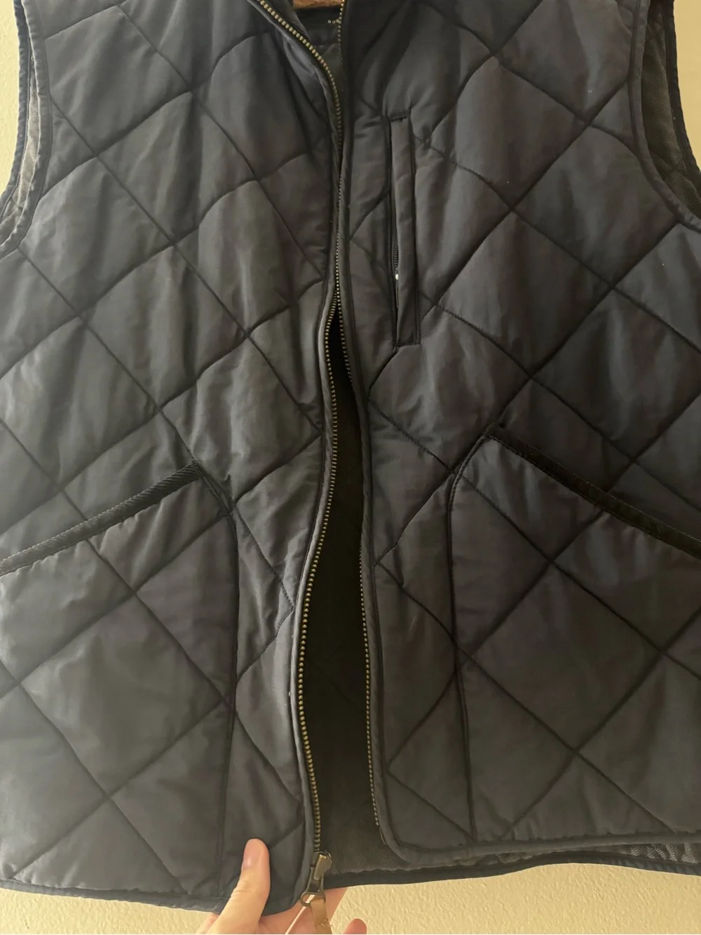 J. Crew Quilted Vest in Navy Blue